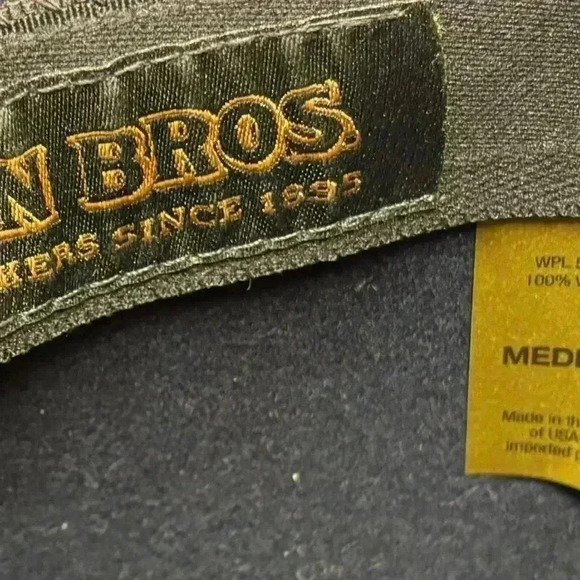 GOORIN BROS. Authentic Men’s Wool Fedora Hat Color Blue Size Medium - Picture 7 of 7